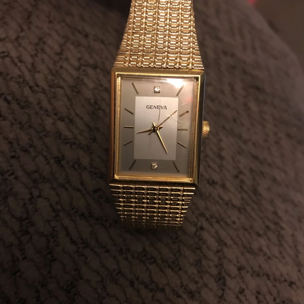 Vintage Geneva diamond & gold watch - Picture 4 of 4